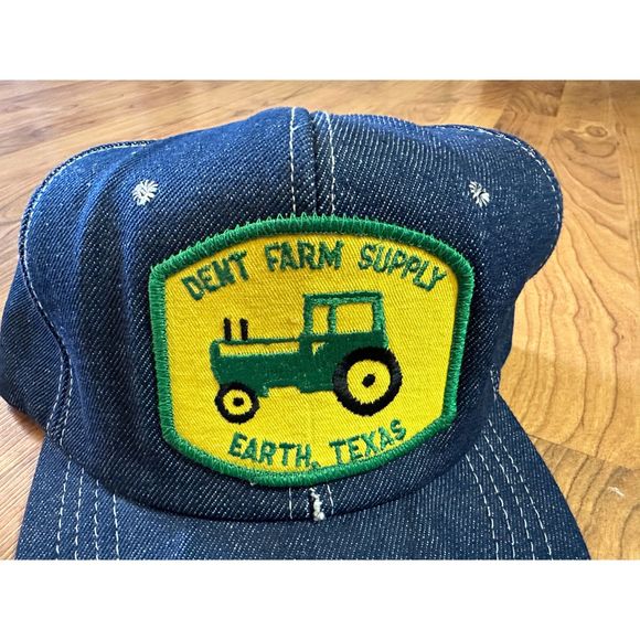 Vintage Denim Earth Texas Baseball Cap Made in the USA - Picture 1 of 5